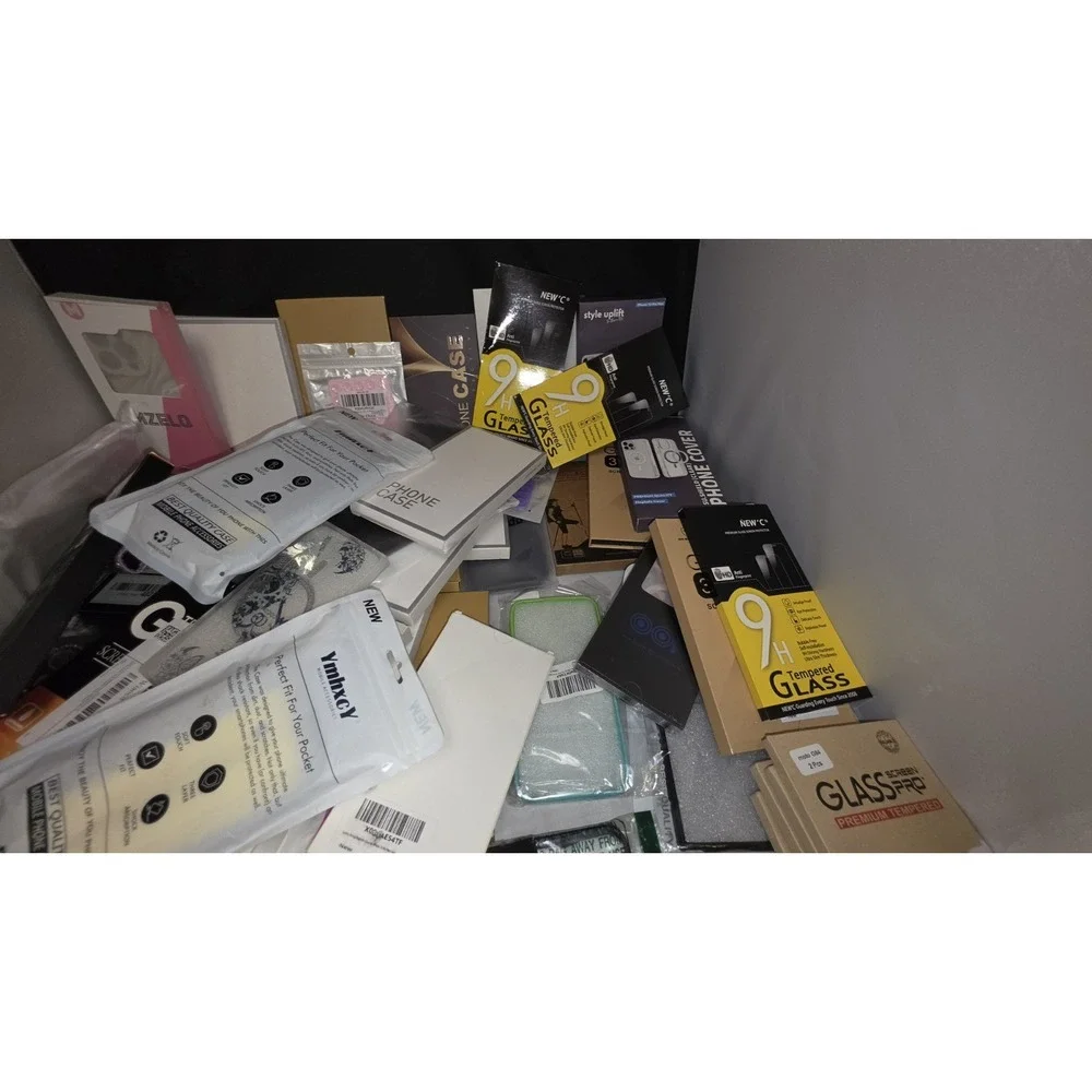 60 + Pc Bulk Phone Case Lot iPhone Samsung Mixed + Screen Protectors